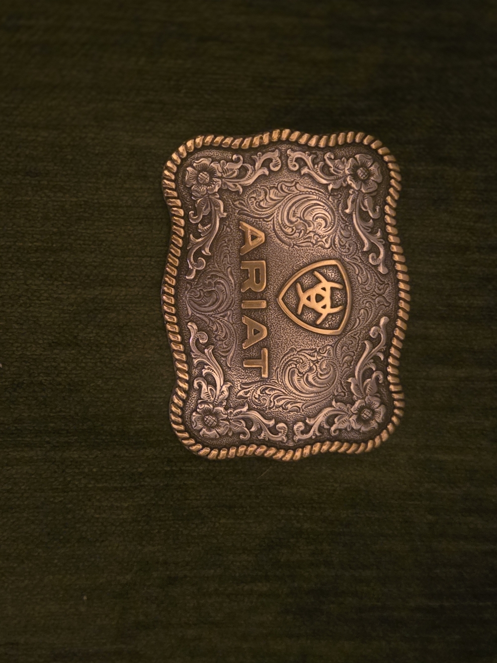 Ariat Western Floral Belt Buckle